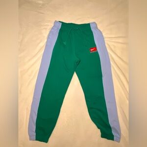 Jordan Nike Team Sweatpants Green and Purple